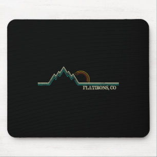 Flatirons Colorado Retro Mountain Climbing Summer  Mouse Pad