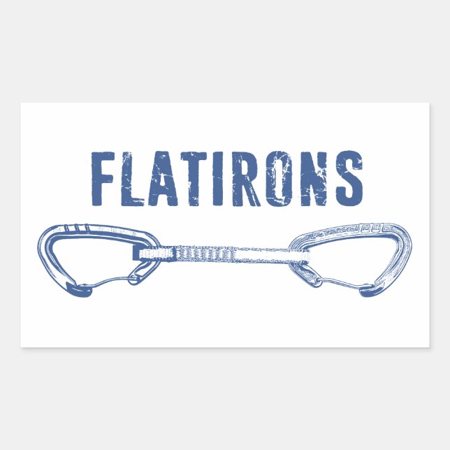 Flatirons Colorado Rock Climbing Quickdraw Rectangular Sticker (Front)