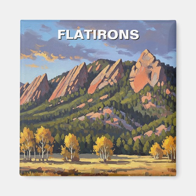Flatirons Colorado Travel Magnet (Front)