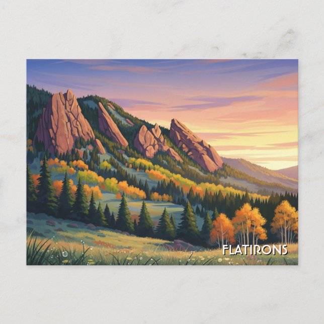 Flatirons Colorado Travel Postcard (Front)