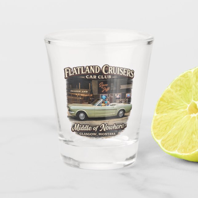 Flatland Cruisers/Sam and Jeffs Shot Glass (Front)