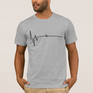 Flatline grey semi fitted mens tshirt