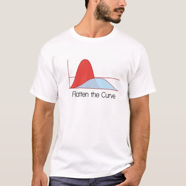 flatten the curve white tshirt (Front)