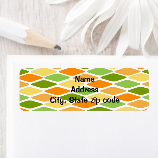 Flattened Diamonds  Return Address Label (Insitu)