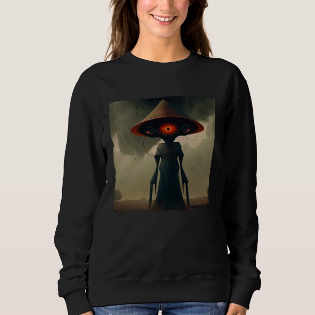Flatwoods Monster Braxie 1952 Creepy Alien Cryptid Sweatshirt (Front)