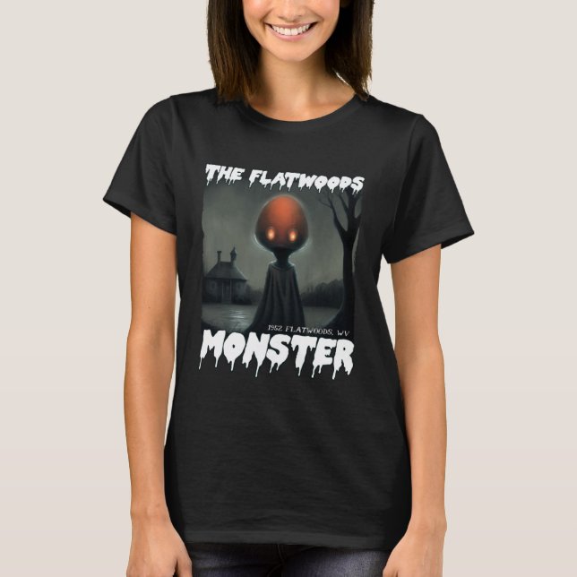 Flatwoods Monster Braxie 1952 Creepy Scary Cryptid T-Shirt (Front)