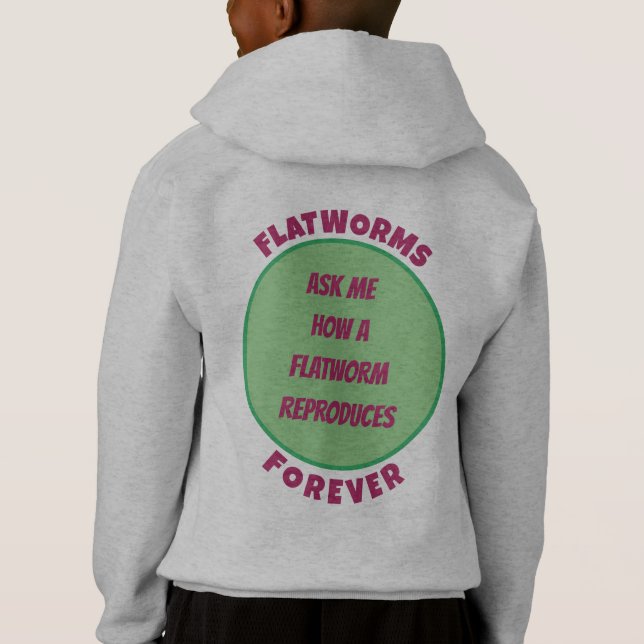 Flatworms Forever Green Pink Biology (Back)