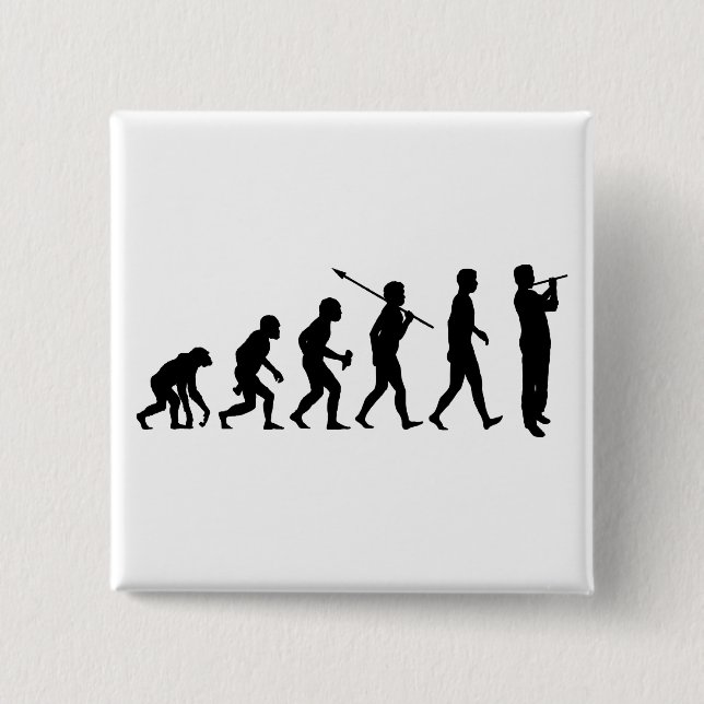 Flautist 15 Cm Square Badge (Front)