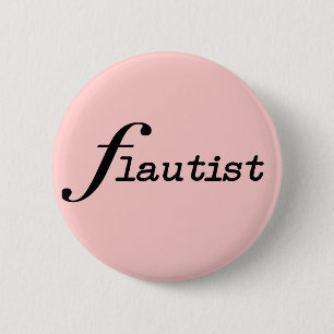 Flautist 6 Cm Round Badge
