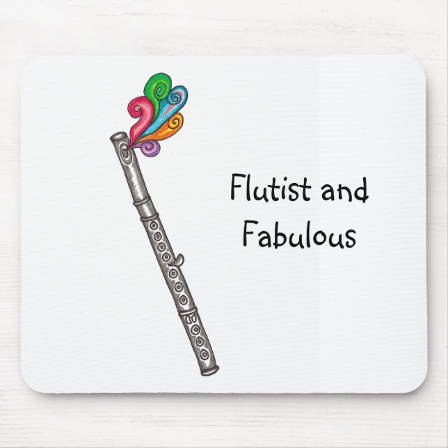 Flautist and Fabulous Mousepad (Front)