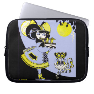 Flautist and the Monkey Laptop Sleeve