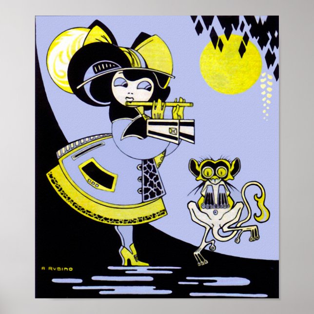 Flautist and the Monkey Poster (Front)
