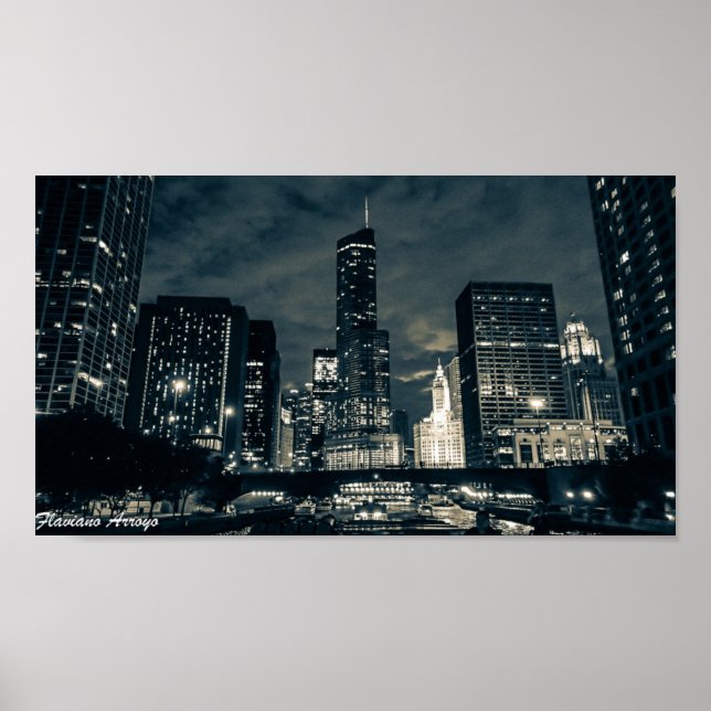 Flaviano Arroyo - Chicago By Night 1 Poster (Front)