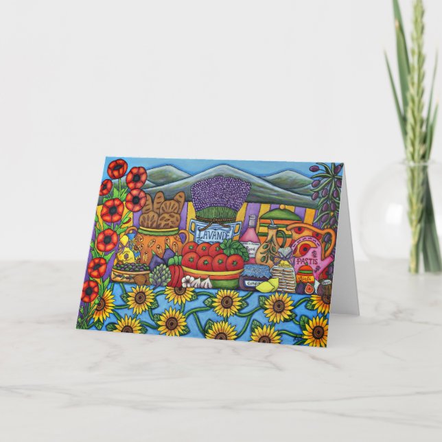 Flavors of Provence Greeting Card by Lisa Lorenz (Front)