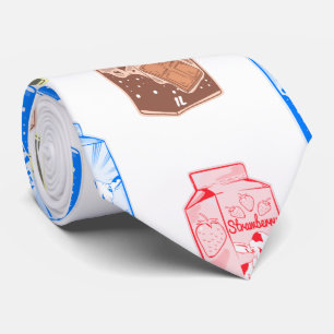 Flavoued milk pattern tie