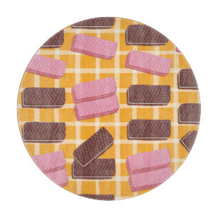 Flavoued Wafers Seamless Background Cutting Board