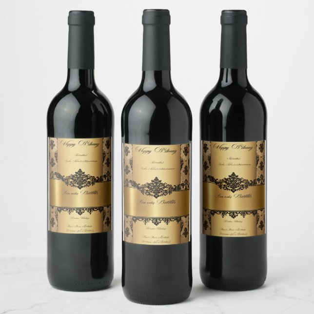 "Flavour Fusion: Gourmet Food and Beverage Bottle" Wine Label (Bottles)