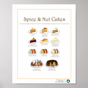 Flavour of Cakes, Spice & Nut, 8X10 Poster