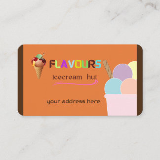 flavours icecream parlour business card