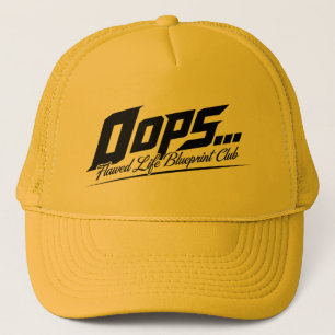 Flawed Life Blueprint Club – Funny Parody Design Trucker Hat