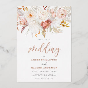 Flawless Rose Gold & Blush Floral Wedding