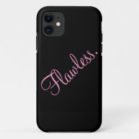Flawless Text Black and Pink