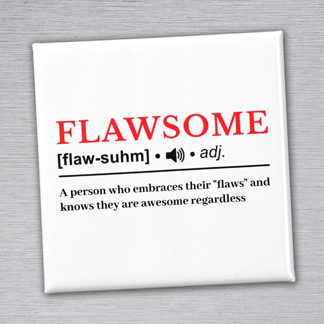 Flawsome - Customisable Dictionary Definition Magnet (Creator Uploaded)
