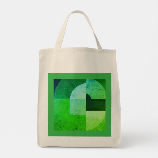 Flax green art tote bag (Back)