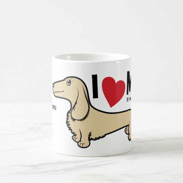 FLDR "I Love My" LH Blonde Dachshund Mug. Coffee Mug (Center)