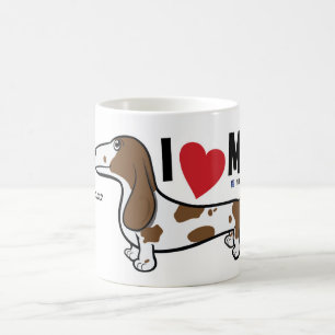 FLDR "I Love My" Smooth Piebald Dachshund Mug. Coffee Mug