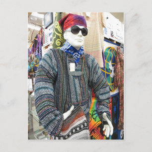 Flea Market Statue Postcard
