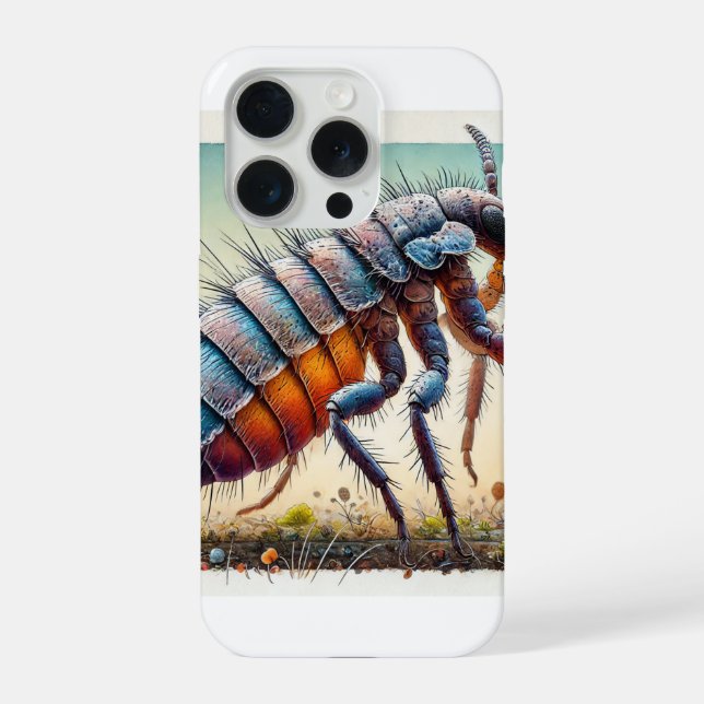 Flea Siphonaptera 160724IREF251 - Watercolor iPhone Case (Back)