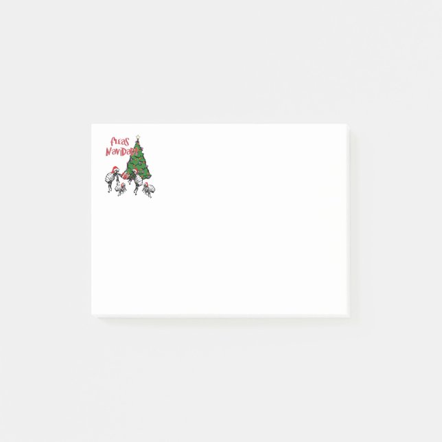 Fleas Navidad - Dancing Christmas Fleas Post-it Notes (Front)