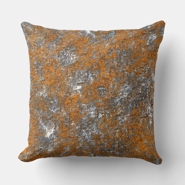 Flecked with golden orange over whitish grey rough cushion (Front)