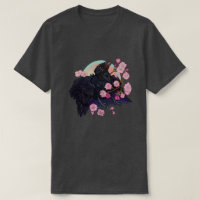 Fledgling Crow with apple blossoms