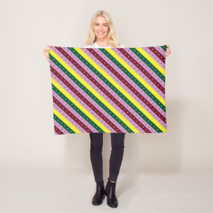 Fleece Blanket 30"x40" Cosy Striped Design