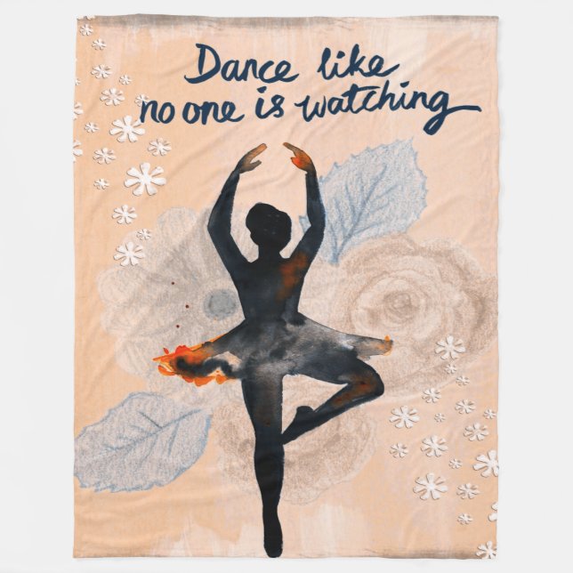 Fleece Blanket( 3 sizes avail ) dancing ballerina Blanket (Front)