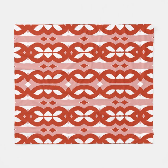Fleece Blanket, A trendy classic red fabric design Blanket (Front (Horizontal))