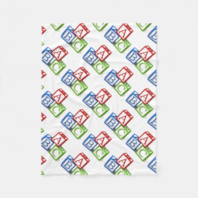 Fleece Blanket/ABC Blocks Blanket (Front)