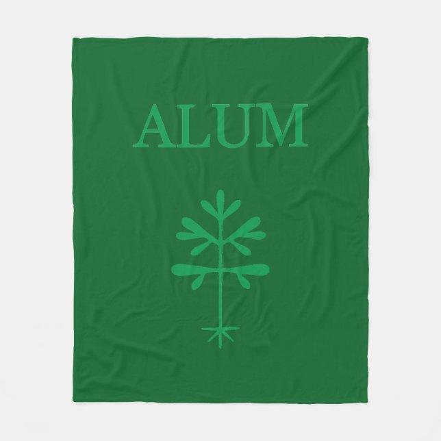 Fleece Blanket, Alum Green (Front)