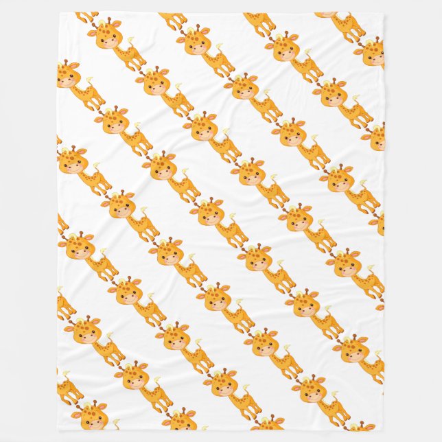 Fleece Blanket/Baby Giraffes Blanket (Front)