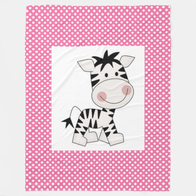 Fleece Blanket/Baby Zebra (Front)