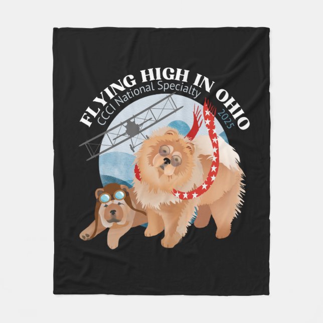 FLEECE BLANKET - BLACK WITH 2025 LOGO (Front)