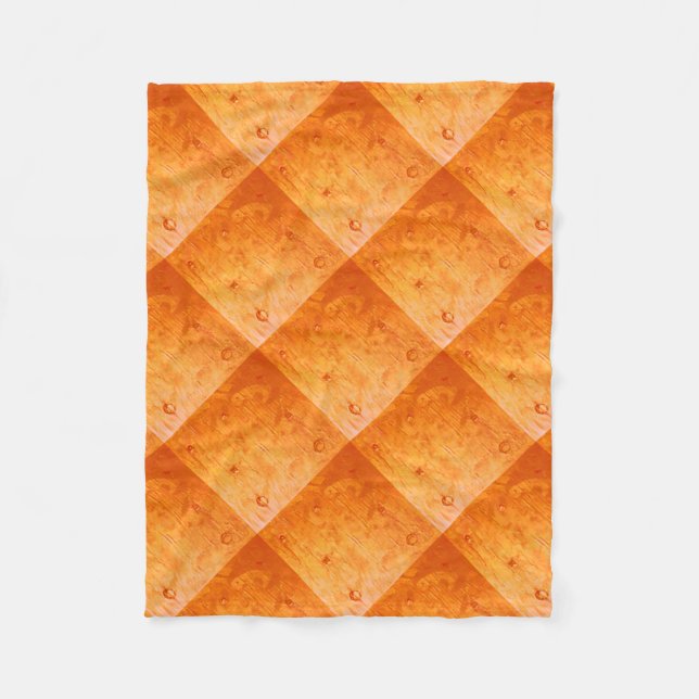 Fleece Blanket Chic Elegant Copper-Toned Art (Front)