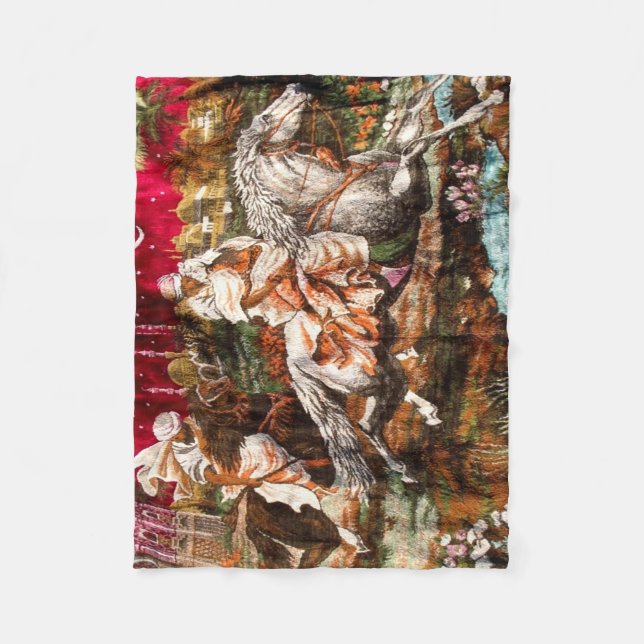 Fleece Blanket: Classic Arabic Design Blanket (Front)