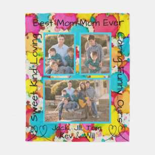 Fleece Blanket "Colourful Confetti" Photo Blanket
