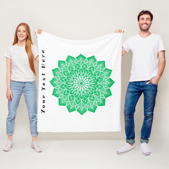 Fleece Blanket Custom Your Text Here Text Image  (In Situ)