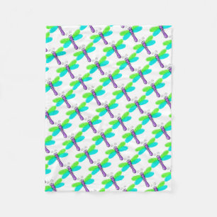 Fleece Blanket/Cute Dragonflies Blanket