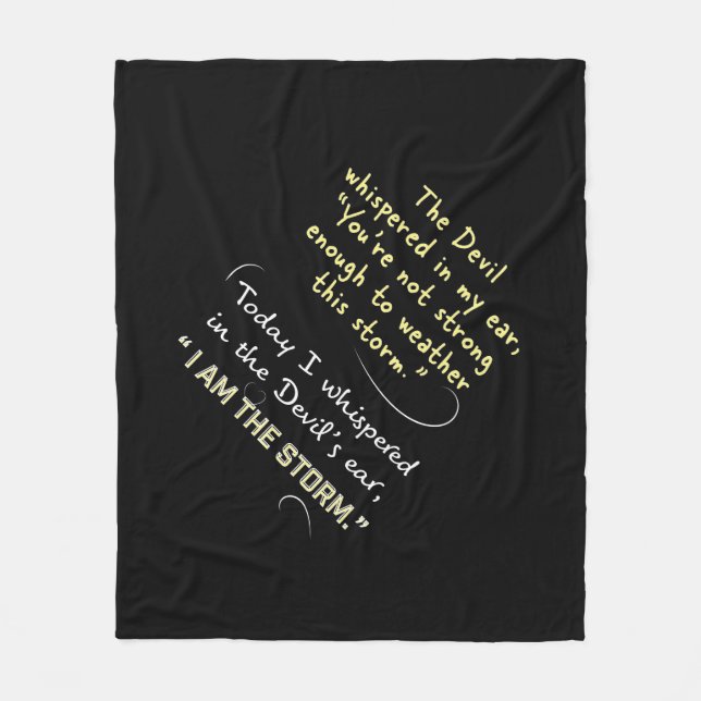 Fleece Blanket Devil whispered Christian Woman (Front)