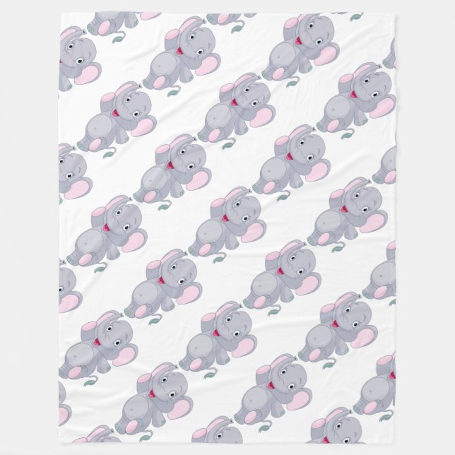 Fleece Blanket/Elephants Blanket (Front)